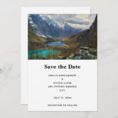 Landschaftliches Alpengebirge Foto Hochzeit Save The Date (Vorne/Hinten)