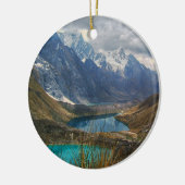 Landschaftliches Alpengebirge Foto Keramik Ornament (Links)