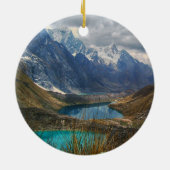 Landschaftliches Alpengebirge Foto Keramik Ornament (Hinten)