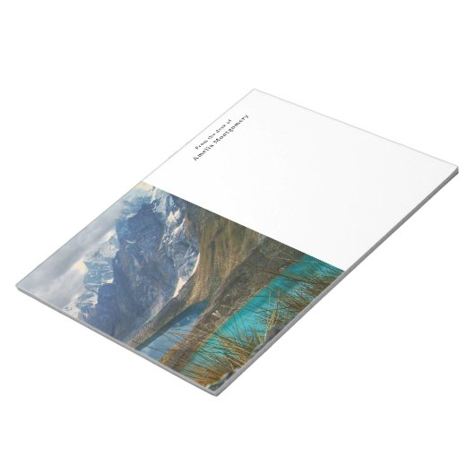 Landschaftliches Alpengebirge Foto Notizblock (angewinkelt)