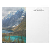 Landschaftliches Alpengebirge Foto Notizblock (Vorderseite)