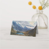 Landschaftliches Alpengebirge Foto Platzkarte (Rückseite)