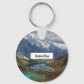 Landschaftliches Alpengebirge Foto Schlüsselanhänger (Rückseite)