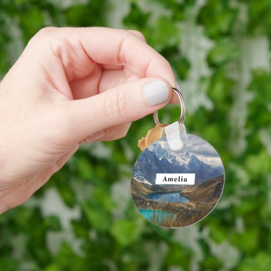 Landschaftliches Alpengebirge Foto Schlüsselanhänger (Hand)
