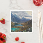 Landschaftliches Alpengebirge Foto Serviette (Beispiel)