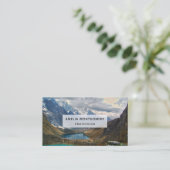 Landschaftliches Alpengebirge Foto Visitenkarte (Stehend Vorderseite)