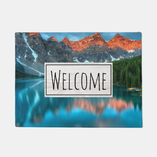 Landschaftliches Berg- und Seenlandschaft Foto Wil Fußmatte (Vorderseite)
