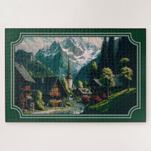 Landschaftliches Bergdorf Jigsaw Puzzle