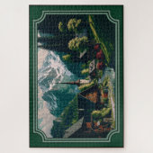 Landschaftliches Bergdorf Jigsaw Puzzle (Vertikal)