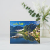 Landschaftliches Bergdorf Seenlandschaft Postkarte (Stehend Vorderseite)