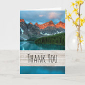 Landschaftliches Berglandschaftsbild Danke Karte (Gelbe Blume)