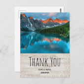 Landschaftliches Berglandschaftsbild Danke Postkarte (Vorne/Hinten)