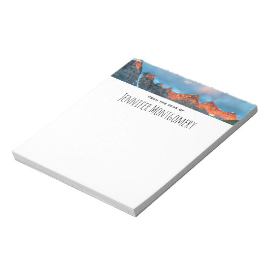 Landschaftliches Berglandschaftsbild Notizblock (Rotiert)