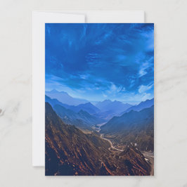 Landschaftliches Bergtal Feiertagskarte