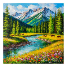 Landschaftliches Bergtal mit Stream