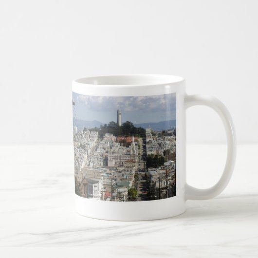 Landschaftliches Bild des Coit Towers Kaffeetasse (Rechts)