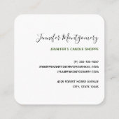 Landschaftliches Braunes Pferd in einem Winterwald Quadratische Visitenkarte (Rückseite)