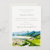 Landschaftliches Brautparty des Sees Einladung (Vorne/Hinten)