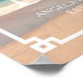 Landschaftliches California Beach Foto Wedding Mon Poster (Ecke)