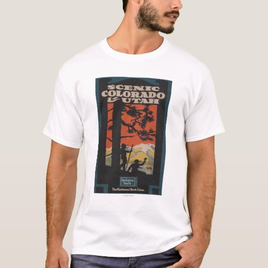 Landschaftliches Colorado- u. Utah-Reise-Plakat T-Shirt (Vorderseite)