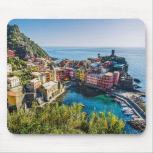 Landschaftliches Dorf, Cinque Terre, Ligurien, Ita Mousepad