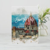 landschaftliches Florenz Italien, das Save the Dankeskarte (Stehend Vorderseite)