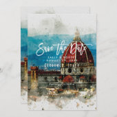 landschaftliches Florenz Italien, das Save the Dankeskarte (Vorne/Hinten)