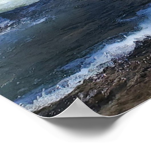 Landschaftliches Flussprofil Poster (Ecke)