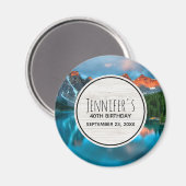 Landschaftliches Foto Berg & See Save the Date Magnet (Vorderseite/Rückseite)