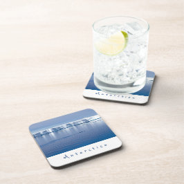 Landschaftliches Foto der Antarktis mit weißem Tex Getränkeuntersetzer