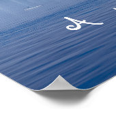 Landschaftliches Foto der Antarktis mit weißem Tex Poster (Ecke)