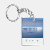 Landschaftliches Foto der Antarktis mit weißem Tex Schlüsselanhänger (Vorderseite links)