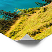 Landschaftliches Foto des Oeschinen Sees Poster (Ecke)