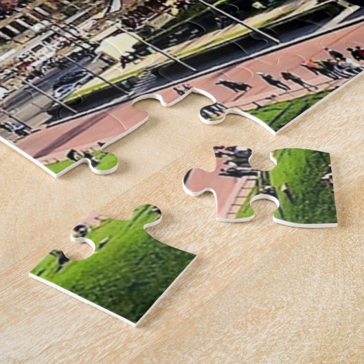 Landschaftliches Foto: Eiffelturm und Pariser Skyl Puzzle (Seite)