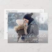 Landschaftliches Foto Hochzeit ändern das Datum Po Postkarte (Vorne/Hinten)