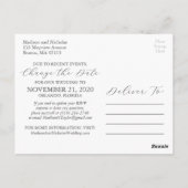 Landschaftliches Foto Hochzeit ändern das Datum Po Postkarte (Rückseite)