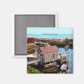 Landschaftliches Foto von Lunenburg Norva Scotia Magnet (Vorderseite/Rückseite)