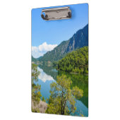 Landschaftliches Foto zur Reflexion über den See Klemmbrett (Links)