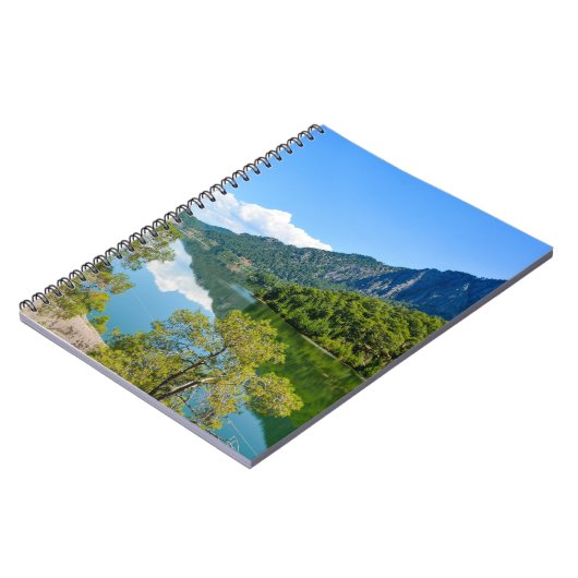 Landschaftliches Foto zur Reflexion über den See Notizblock (Linke Seite)