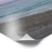 Landschaftliches Friedliches Rosa Sunset Beach Fot Fotodruck (Ecke)