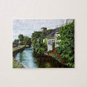 Landschaftliches Galway City Ireland Canal Paintin Puzzle
