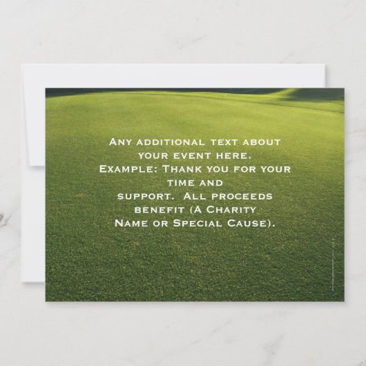 Landschaftliches Golf Outing Einladung (Rückseite)