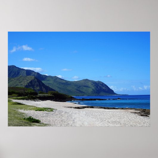 Landschaftliches hawaiianisches Küstenansicht-Post Poster (Vorne)