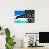 Landschaftliches hawaiianisches Küstenansicht-Post Poster (Heimbüro)