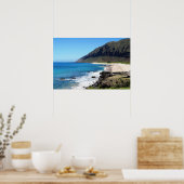 Landschaftliches hawaiianisches Küstenansicht-Post Poster (Küche)