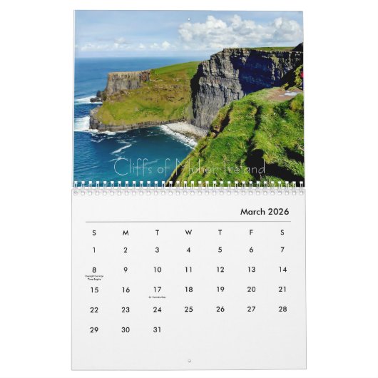 Landschaftliches Irland Schottland 2017Calendar Kalender (Mär 2026)