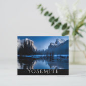 Landschaftliches Josemite im Winter Postkarte (Stehend Vorderseite)