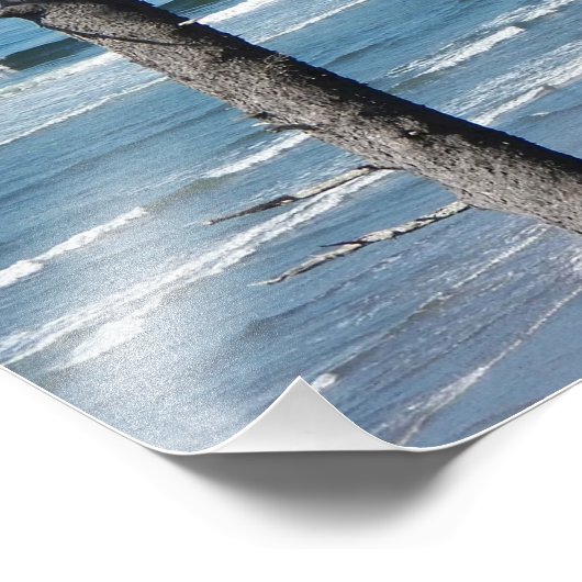 Landschaftliches Küstenmeer-Foto Fotodruck (Ecke)