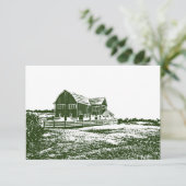 Landschaftliches Landschaftsbauernhaus im Landhaus Dankeskarte (Stehend Vorderseite)