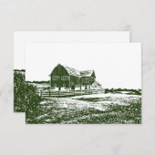 Landschaftliches Landschaftsbauernhaus im Landhaus Dankeskarte (Vorne/Hinten)